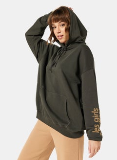 Buy Basic Oversized Hoodie Green in UAE