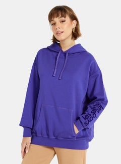 Buy Basic Oversized Hoodie Blue in Saudi Arabia