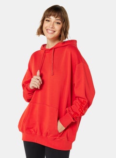 Buy Basic Oversized Hoodie Red in Saudi Arabia