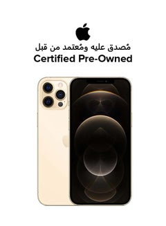 Buy Certified Pre Owned - iPhone 12 Pro Max With Facetime 256GB Gold 5G - International Version in Saudi Arabia