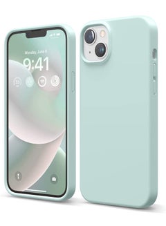 اشتري Rock Pow Compatible with iPhone 14 Plus Case, Liquid Silicone Case, Full Body Protective Cover, Shockproof, Slim Phone Case, Anti-Scratch Soft Microfiber Lining, 6.7 inch Mint في الامارات