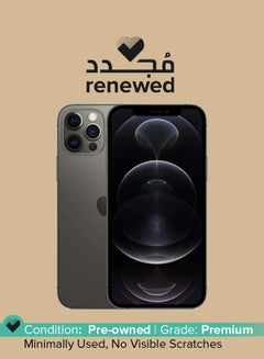 Buy Renewed – iPhone 12 Pro With Facetime 128GB Graphite 5G - Middle East Version in Saudi Arabia