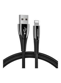 Buy USB To Lightning Intelligent Power Off Sync Data Cable For iPhone 1.2M Black in UAE