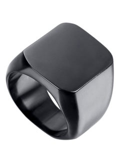 Buy Stainless Steel Solid Polished Signet Ring in Saudi Arabia