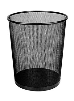 Buy Metal Trash Bin Black in Saudi Arabia