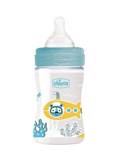 Buy Well-Being Plastic Bottle 150Ml Slow Flow 0M+ Silicone Boy in Saudi Arabia