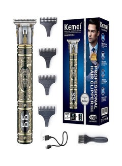 Buy Km-4011 Professional Hair Trimmer For Men Barber Beard Clipper Gold in Egypt