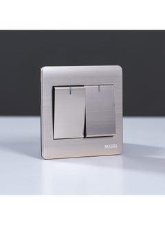 Buy 2 Piece Milano Gang 1 Way Switch 16A Beige in UAE