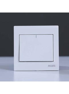 Buy Metallic Plate 16A 1 Gang 1Way Switch White in UAE