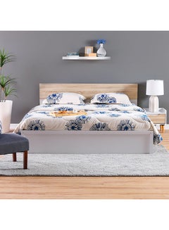 Buy Aurora King Size Bed Modern Design Double Bedroom Furniture White 180x200cm in UAE