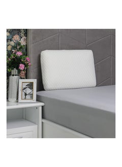 Buy Traditional Pillow polyester White 60x40x13cm in UAE