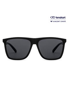 Buy Athleisure Wayfarer Frame Polarized & UV Protected Sunglasses VC S14525 - Lens Size: 59mm - Black in UAE