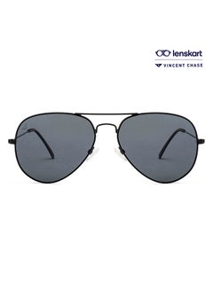 Buy Top Gun Full Rim Aviator Frame Polarized & UV Protected Sunglasses VC 5158/P - 58mm - Black in UAE