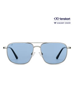 Buy Vintage Full Rim Polarized & UV Protected Square Sunglasses VC S13115 - Lens Size: 52mm - Gunmetal in UAE