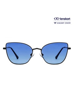 Buy Vintage Full Rim Cat Eye Shape Polarized & UV Protected Sunglasses VC S14079 - Lens Size: 54mm - Black in UAE