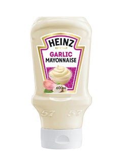 Buy Mayonnaise Garlic Top Down Squeezy Bottle Garlic 600ml in UAE