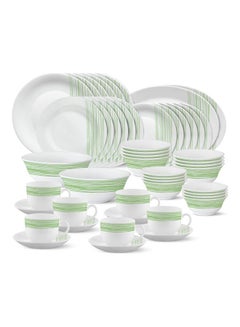 Buy Larah Plano Opal 50 Pc Dinner Set Spring Fall Green in UAE