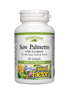 Buy Natural Factors Saw Palmetto With Lycopene - Improves Urinary Flow- 90 Softgels in UAE