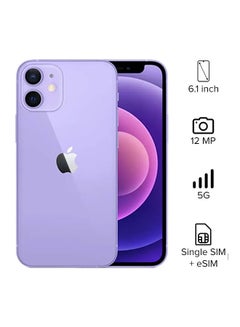 Buy iPhone 12 With Facetime 128GB Purple 5G - Middle East Version in UAE