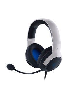 Buy Razer Kaira X PlayStation Licensed Wired Headset for Playstation 5, PC, Mac & Mobile Devices, Triforce 50mm Drivers, HyperClear Cardioid Mic, Flowknit Memory Foam Ear Cushions - On-Headset Controls - White/Black in UAE