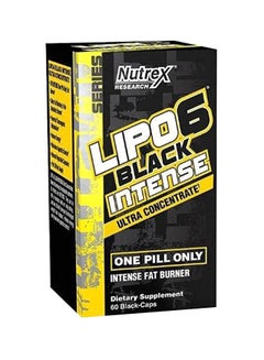 Buy Lipo-6 Black Ultra Concentrate Intense Fat Burner Supplement - 60 Capsules in UAE