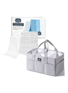 Buy Diaper Caddy With Changing Mats 50 Count - Grey in Saudi Arabia