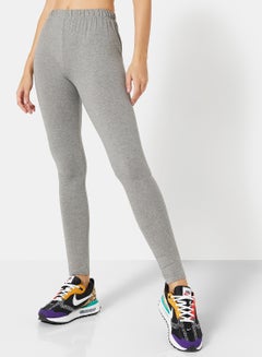 Buy Essential Leggings (Pack of 2) Grey/Black in UAE