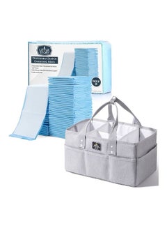 Buy Diaper Caddy With Changing Mats 50 Count - Grey in Saudi Arabia