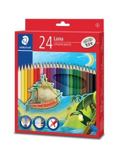 اشتري علبة أقلام تلوين تحتوي على 24 لون متعدد الألوان في السعودية