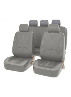 Buy Universal PU Leather Front And Rear Car Seat Cover Set in UAE