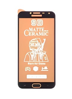 Buy Ceramic Anti-Fingerprint Screen Protector for Samsung Galaxy J4 Mobile Phone Black/Clear in Egypt