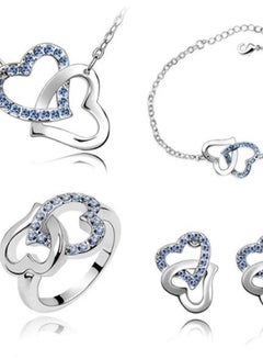 Buy Heart To Heart Blue Swarovski Jewelry Set in Saudi Arabia