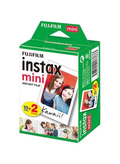 اشتري حزمة Instax Mini Instant Film المكونة من 2 × 10 ورقات أبيض في الامارات