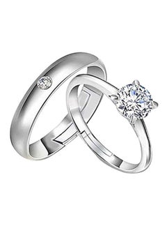 Buy 925 Sterling Silver Plated Couple Ring Set in UAE