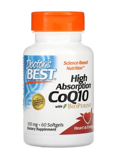 Buy High Absorption COQ10 With Bioperine - 60 Softgels in UAE