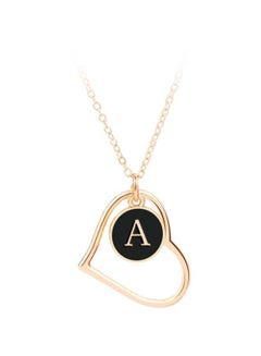 Buy Alphabet Letter Heart Shaped Pendant Necklace in UAE