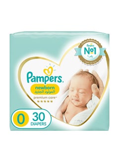 Buy Premium Care Taped Diapers Size 0 Carry Pack 30 Count in UAE