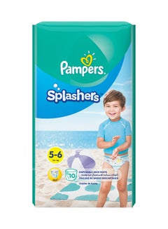 Buy Pampers Splashers Swimming Pants, Size 5-6, 14+ Kg, Carry Pack, 10 Count in Saudi Arabia