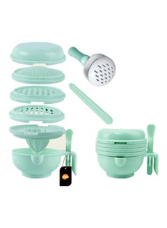 Buy Baby Food Supplement Grinding Bowl Manual Food Grinder Puree Scissors Cooking Stick Baby Food Supplement Machine Tool Set in UAE