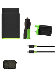 Buy 10000.0 mAh Bundle Of 10000mAh Hero Power Bank With Wall Charger 20W PD And Viper Car Charger/Type C And Micro USB Charging Cable/Bag Black in Saudi Arabia