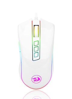 اشتري Redragon M711 Cobra Gaming Mouse with 16.8 Million RGB Color Backlit, 10,000 DPI Adjustable, Comfortable Grip, 7 Programmable Buttons, White في السعودية