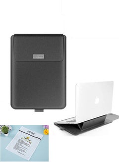 Buy Laptop Bag/Sleeve Case (13/14-Inches) Compatible With 3in1(Laptop Stand,Mouse pad) MacBook Pro Notebook Black in Saudi Arabia