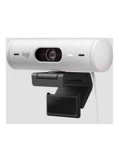 Buy Brio 500 Full HD Webcam with Auto Light Correction, Auto-Framing, Show Mode, Dual Noise Reduction Mics, Webcam Privacy Cover, Works with Microsoft Teams, Google Meet Off White in Saudi Arabia