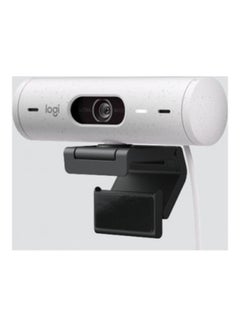 Buy Brio 500 Full HD Webcam with Auto Light Correction, Auto-Framing, Show Mode, Dual Noise Reduction Mics, Webcam Privacy Cover, Works with Microsoft Teams, Google Meet Off White in UAE