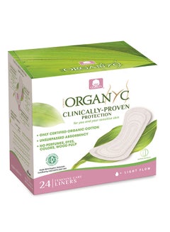 اشتري Panty Liners Organic Cotton Sanitary Pads 24 Pieces White في الامارات