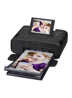 اشتري طابعة سيلفي CP1300 لطباعة الصور الصغيرة مع جهاز للطباعة بتقنية آير برينت وموبريا، طراز CP1300WP أسود في مصر