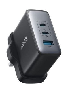 Buy Dual Port Type-C And USB Charger Adapter Black in UAE