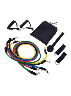 Buy 11-Piece Fitness Resistance Bands Set 42inch in Saudi Arabia