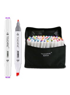 اشتري طقم أقلام ماركر احترافية للرسم والتصميم مكون من 80 قطعة متعدد الألوان في الامارات