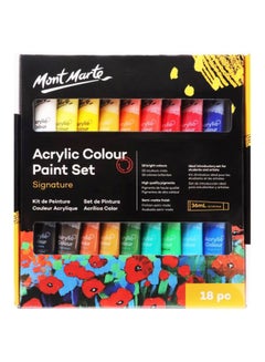 Buy 18-Piece Signature Acrylic Colour Paint Set Multicolour in Saudi Arabia